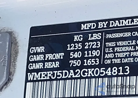 2016 Smart Fortwo Prime z USA, uszkodzony, nr VIN WMEFJ5DA2GK054813